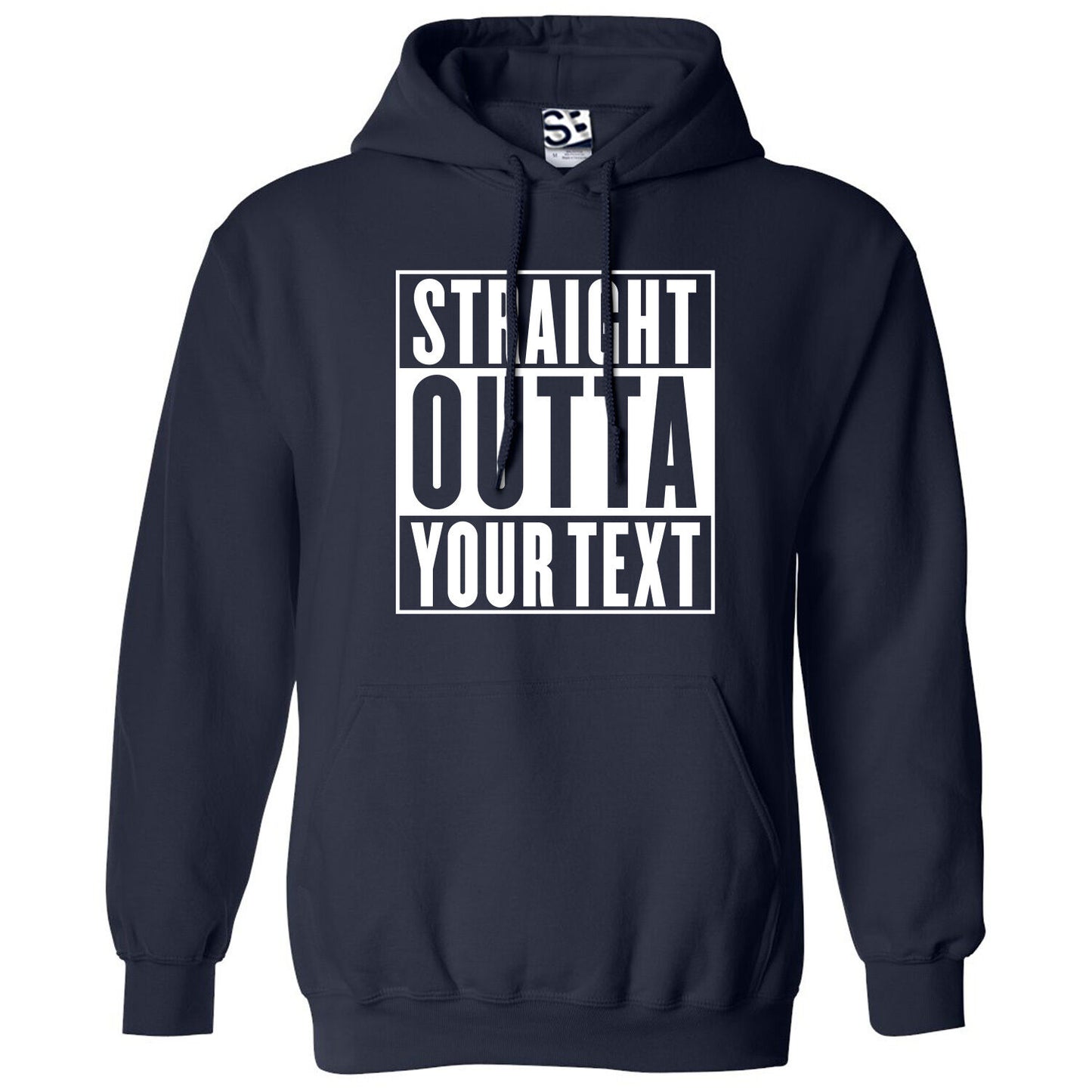 Personalized Straight Outta Your Text Compton Bottom Line Hoodie-Choose Color