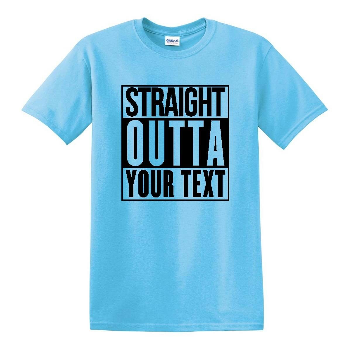 Personalized Straight Outta Your Text Compton Bottom Line T-shirt-Choose Color