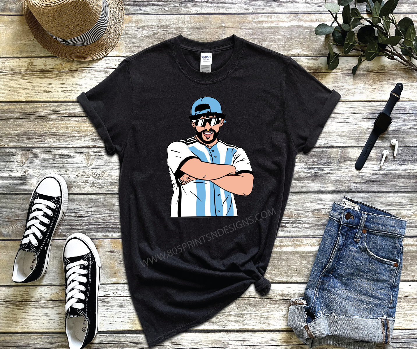 Bad Bunny Conejo Malo Argentina 2022 World Cup Champion Tee UNISEX SIZES