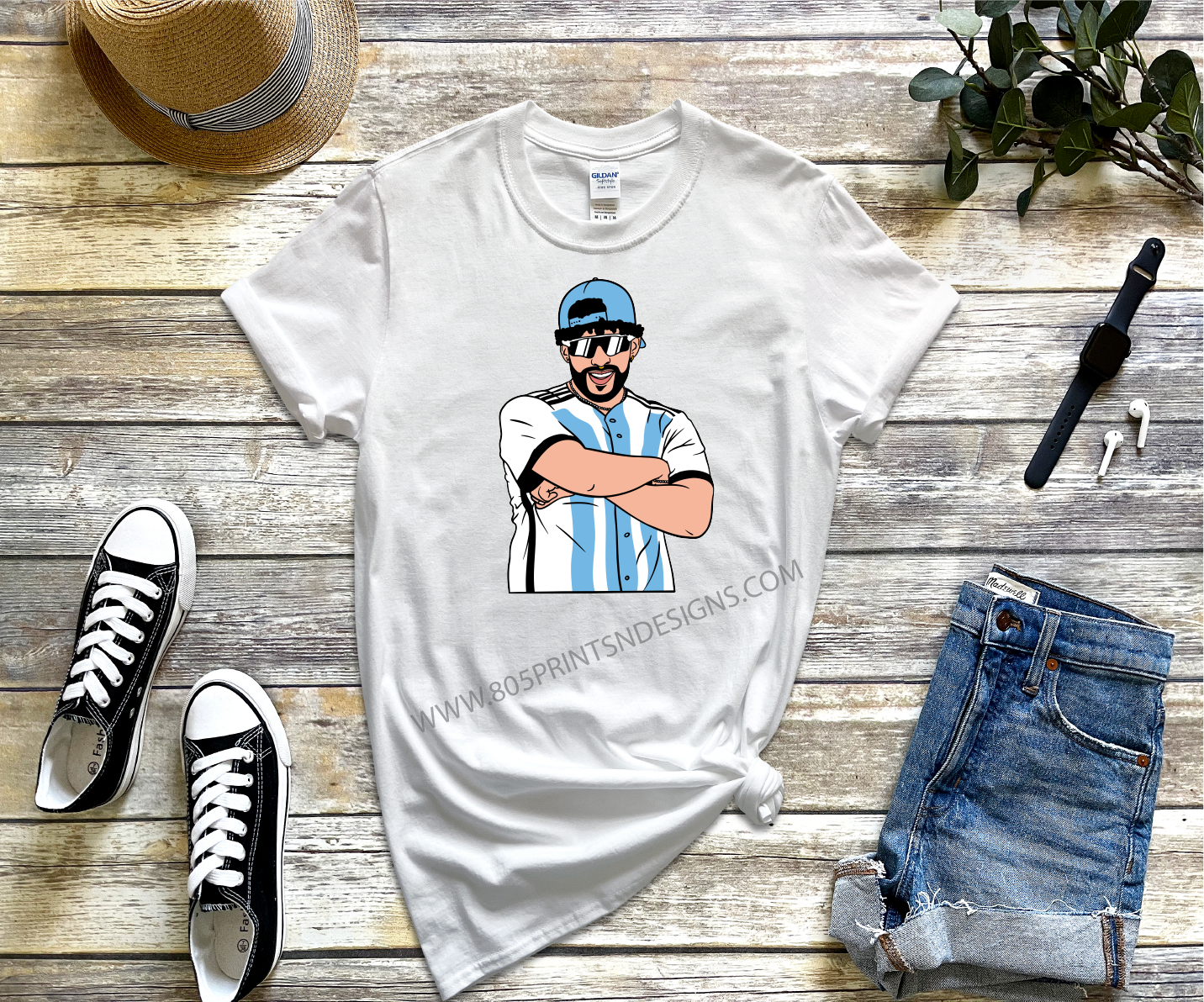 Bad Bunny Conejo Malo Argentina 2022 World Cup Champion Tee UNISEX SIZES