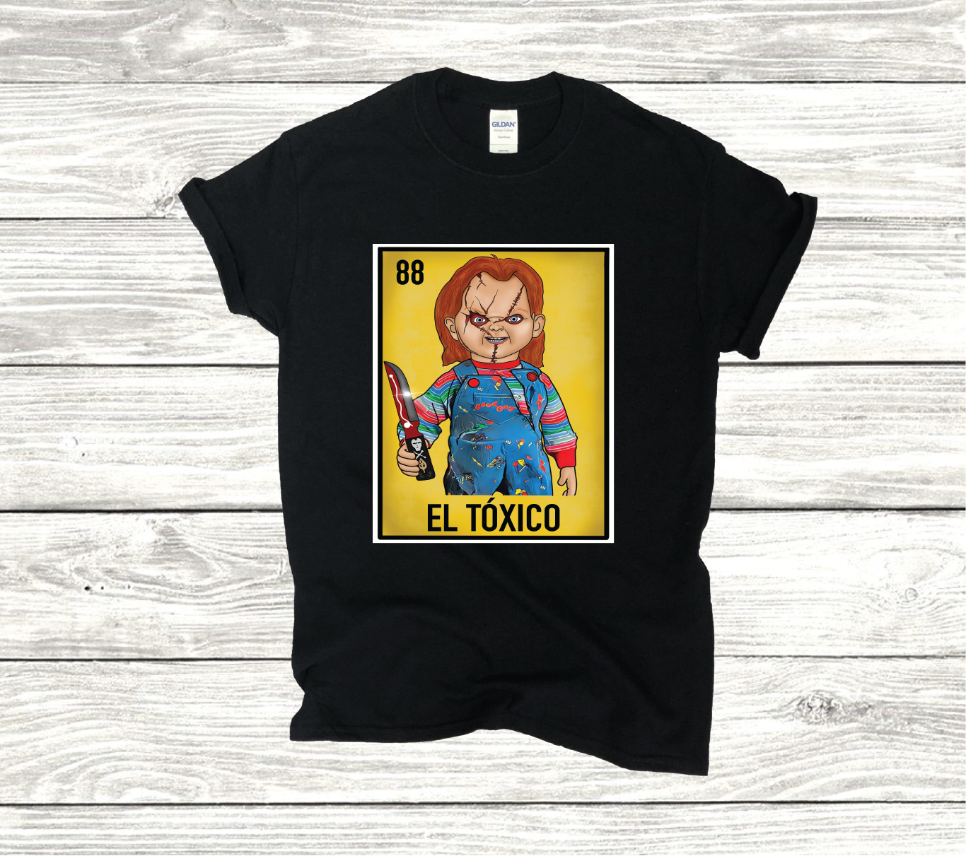 El Toxico Chucky Funny Mexican Loteria T-shirt, Perfect Gift Tee