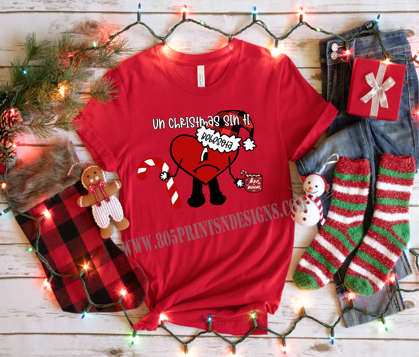 Bad Bunny Una Navidad Sin Ti T-shirt, Funny Tee, Perfect Gift, UNISEX SIZES