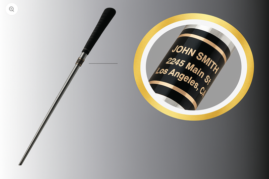 Personalized Black and Gold Color INK SHAFT/GOLF Club Labels With Any Name/Info