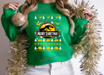 Ugly Sweater Christmas Style Crewneck Sweatshirt Jurassic Park Merry Christmas, Perfect Gift, Different Colors UNISEX SIZES