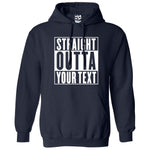 Personalized Straight Outta Your Text Compton Bottom Line Hoodie-Choose Color
