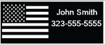 Personalized Black and White US Flag Shaft/Golf Club Labels With Any Name..