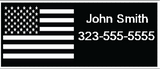 Personalized Black and White US Flag Shaft/Golf Club Labels With Any Name..