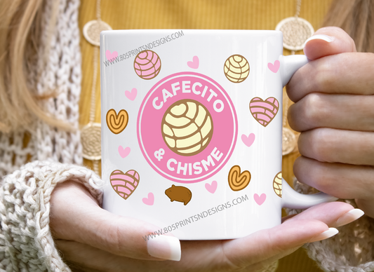 Cafecito and Chisme Mug, Cafecito y Chisme, Latina Coffee Mug, Mexican Mug, Funny Coffee Mug, Spanish Coffee Mug, Hispanic Gift, Latinx Gift