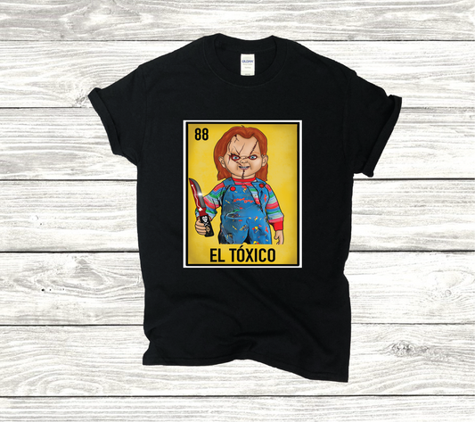 El Toxico Chucky Funny Mexican Loteria T-shirt, Perfect Gift Tee