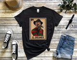 El Dreamer Freddy K. Funny Mexican Loteria T-shirt Beige