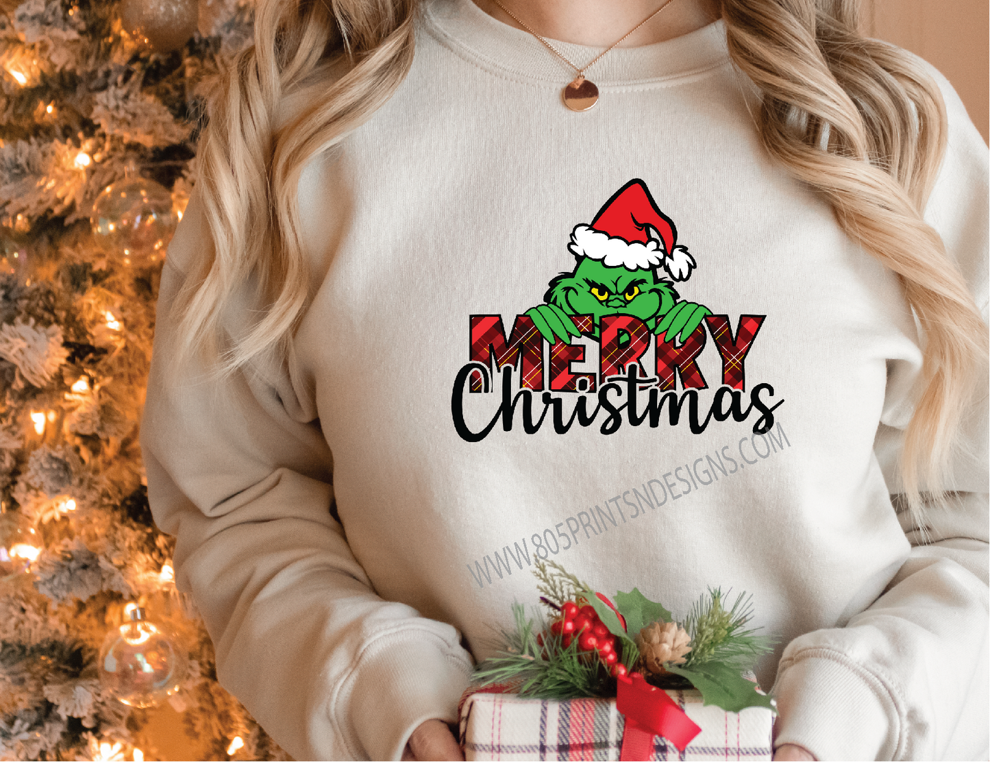 The Grinch Merry Christmas Crewneck Sweatshirt,  Perfect Gift, Different Colors UNISEX SIZES