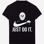 Jason Vorhees Halloween Just Do It T-Shirt Funny  Parody Horror Black/Orange