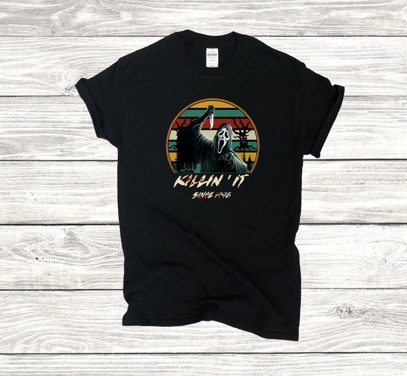 Killin It Scream Ghostface Since 1996  Black Color T-shirt