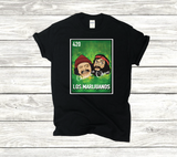 Los Marijuanos Cheech & Chong  Loteria Game Card Unisex T-shirt Funny Mexican Loteria Brown Version