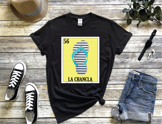 La Chancla Funny Mexican Loteria Card T-shirt, Funny  Tee, Parody Perfect Gift