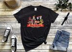 Merry Christmas  Horror Characters Funny  Black or White Color T-shirt