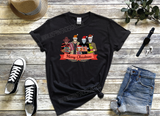 Merry Christmas  Horror Characters Funny  Black or White Color T-shirt