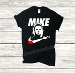 Michael Myers Halloween Just Do It Mike Blood Splatter Black T-Shirt