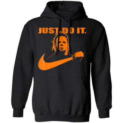 Michael Myers Halloween Just Do It Hoodie Funny Nike Parody Horror White/Orange Designs