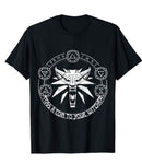 The Witcher Toss A Coin Wolf Distressed T-shirt-Choose Size