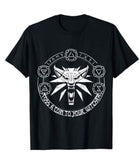 The Witcher Toss A Coin Wolf Distressed T-shirt-Choose Size