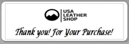 Custom Thank You Labels 1" x 3" personalized custom business logo stickers-labels -Choose QTY