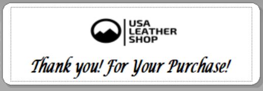 Custom Thank You Labels 1" x 3" personalized custom business logo stickers-labels -Choose QTY