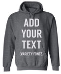 Custom Personalized Pullover Hoodie Sweatshirt-Your Own Text Different Colors
