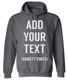 Custom Personalized Pullover Hoodie Sweatshirt-Your Own Text Different Colors