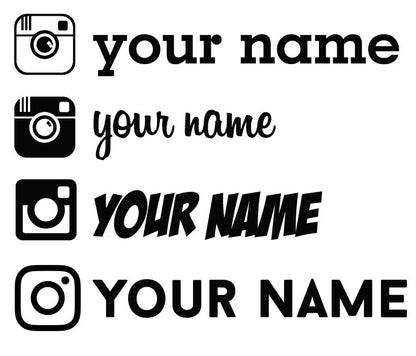 Custom Your USERNAME Instagram Drift JDM Vinyl Decal Sticker (2 Pieces) Different Sizes Available
