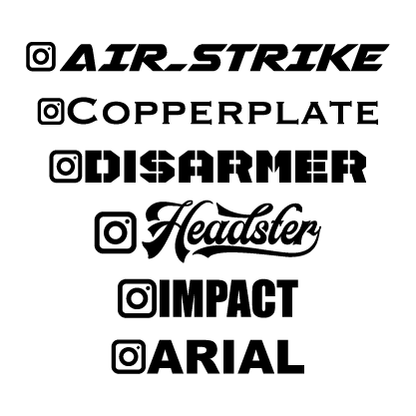 Custom Your USERNAME Instagram Drift JDM Vinyl Decal Sticker (2 Pieces) Different Sizes Available