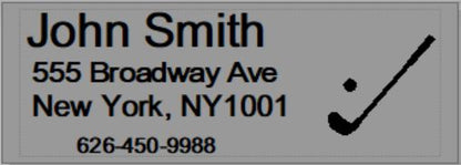 Personalized Gray Color Ink Shaft/Golf Club Labels With Any Name..