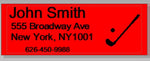 Personalized Red Color Ink Shaft/Golf Club Labels With Any Name..
