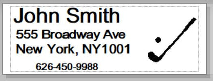 Personalized White Color Ink Shaft/Golf Club Labels With Any Name..