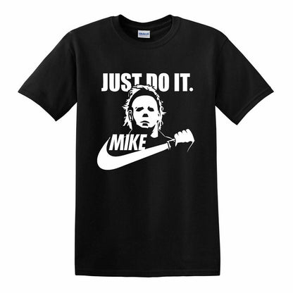 Michael Myers Halloween Just Do It T-Shirt Funny Nike Parody Horror Black/White