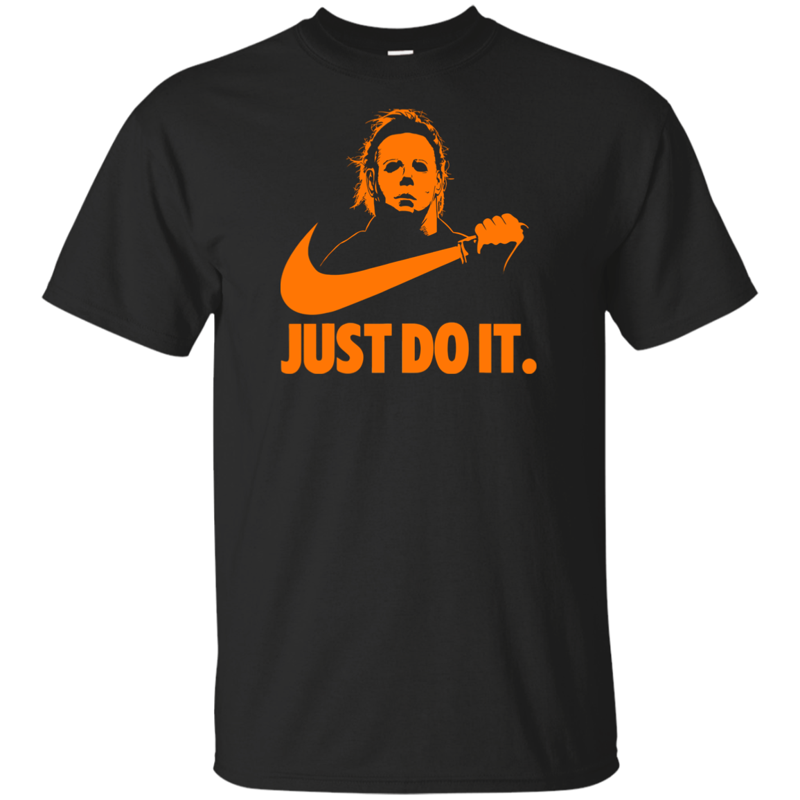 Michael Myers Halloween Just Do It T-Shirt Funny Nike Parody Horror Black/White