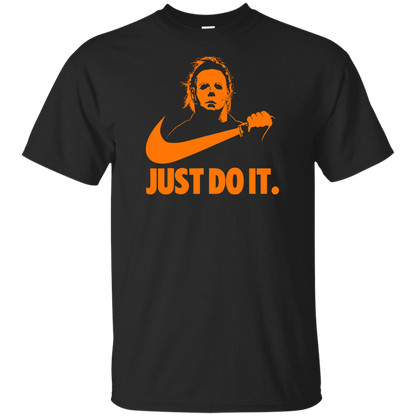 Michael Myers Halloween Just Do It T-Shirt Funny Nike Parody Horror Black/White