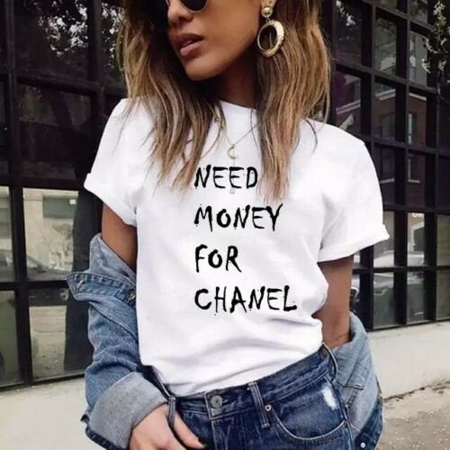 805 Prints N Designs Need Money for Chanel Women's T-Shirt 2XL / White
