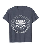 The Witcher Toss A Coin Wolf Distressed T-shirt-Choose Size